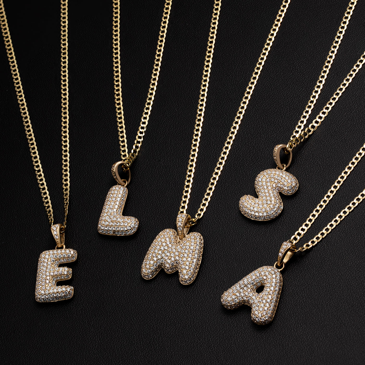 Buy Bubble Letter Necklace, Initial Puff Pendant, 3D Baloon Charm Jewelry,  Gift for Her Online in India - Etsy